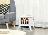 750W/1500W 17 inch Electric Fireplace Heater-White 71229355