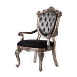 Silver Grey and Antique Platinum Tufted Arm Chair B062P209235