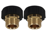 2* Brass Pressure Washer Fitting M22 15mm Female to M22 14mm Male 5000 PSI 37722414