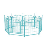 ZNTS Dog Playpen Indoor 24 inch 8 Panels Metal Dog Pen Pet Dog Fence Outdoor Exercise Pen with Doors, W368P233999