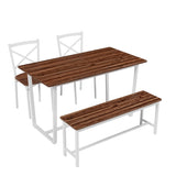 Four-piece set table and chair with backrest, industrial style, solid structure W578P333497