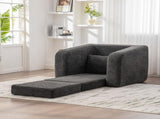 40" Foldable Single Sofa Bed with Armrest & Backrest, Convertible Chenille Boneless Cloud Floor W3118P388898