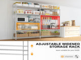 58''W Adjustable Storage Shelves 1200LBS NSF Wire Shelving Unit 4 Tier Metal Shelving for Storage 08498006