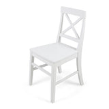 ZNTS Roshan Farmhouse Acacia Wood Dining Chairs, White 62888.00WHI