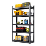 78"H 5 Tier Metal Shelves for Storage Shelving 2000LBS Heavy Duty Storage Shelves Adjustable 77724756