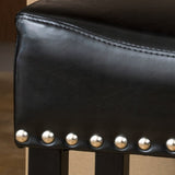26" Backless Leather Counter Stools, 2-Pcs Set, Black 74493.00