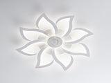 Modern Ceiling Fan with Lights Remote Control, 8 PCS Blades ,32" white Ceiling Fan with Light, 6 W3775P566904