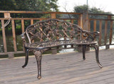 38.5" Cast Aluminum Outdoor Courtyard Decoration Park Leisure Rose Chair 11521628
