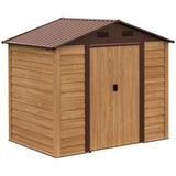 Steel Storage Shed Garden Tool house 7' x 4' White-AS 11434017