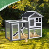 ZNTS Wooden Rabbit Hutch Outdoor Chicken Coop Indoor Bunny Cage with Run, Guinea Pig House Pet House with 92638093