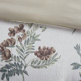 7 Piece Printed Seersucker Comforter Set with Throw Blanket Taupe/Blush Full/Queen B035P266669