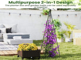 2-in-1 garden bed with plant boxes and trellis 47957466