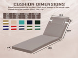 Outdoor Chaise Lounge Cushion, 80 in. x 26 in. x 3 in. Waterproof Fade-Resistant Patio Chair Pad for 32552022