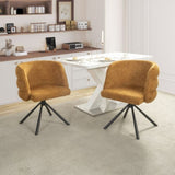 270&deg Swivel Home Office Desk Chairs Set of 2,Modern Dining Chairs, Upholstered Bedroom Chairs W757P281147
