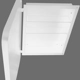 16x24 Inch Recessed White Metal Framed Medicine Cabinet with Mirror and Adjustable Shelves Black 24161549