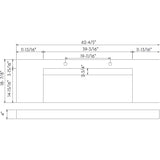 DAX Solid Surface Rectangular Double Bowl Top Mount Bathroom Basin B2702P227020