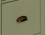 22 inch One Drawer File, No Assembly Required - Sage Green and Fruitwood Finish B108P160218