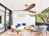 60 Inch Outdoor Ceiling Fan Without Light 3 ABS Blade with Smart APP Control W934P156671