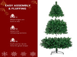 7ft 881 Branch Half Christmas with 230LED Lights PVC Branch Iron Bracket Tender Green Christmas 86948457