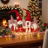 4PCS Set 21.3" Tall Christmas Gnome Family Red Halloween Decorations Harvest Festival Autumn Indoor 99591548