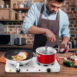 Cooking electric heating plate, 2-burner electric 2000 watt portable electric glass 34331544