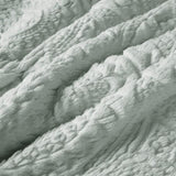 Full/Queen Embroidered Medallion Faux Fur Ultra Plush Comforter Mini Set B03597230