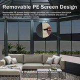 13 x 13 FT Sunroom Octagonal Solarium,Screen Houses for Outdoors Backyard with Lockable Sliding W1859P207088