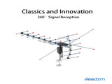 TA-001 360&degRotation UV 45-230MHz/470-860MHz 15-22dB Outdoorn Antenna Black 57799748