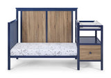 Connelly 4-in-1 Crib and Changer Combo Midnight Blue/Vintage Walnut B022P204837