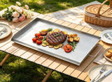 32 x 16 Inch Stainless Steel Griddle Universal Flat Top Plate Gas Grill Griddle Teppanyaki Portable 65886736