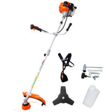 52cc Weed Eater/Wacker Gas Powered, 2 in 1 String Trimme,with 10'' Brush Cutter,Rubber Handle & 94523484
