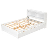 Full Bed with Trundle,Bookcase,White W50446124