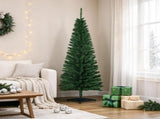 Green 5' Slim Artificial Pencil Christmas Tree, 294 Realistic Branch Tips with Sturdy Plastic Stand 55348583