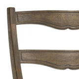 Beige and Weathered Oak Side Chair with Ladder Back B062P209273
