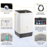 ZNTS Full-Automatic Washing Machine Top Load Portable Compact Laundry Washer Spin with Drain Pump,10 84718079