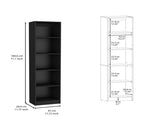 Bookcase Compact Bookshelf with Multiple Shelves, Black B097P167420