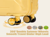20 Inch ABS Hard Shell Travel Checked Luggage - Scratch Resistant Surface Four Multi-Directional W2787P437249