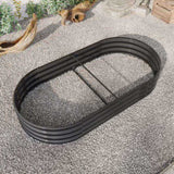 Raised Garden Bed Outdoor, Oval Large Metal Raised Planter Bed for for Plants, Vegetables, and W840102508