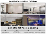 Stripper Dance Pole 45mm Spinning Static Dancing Pole with 88-108.1in Adjustable Height 551LBS 97088499