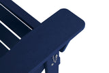 Folding Adirondack Chair with Side Table, 3-Piece Adirondack Chair Set with Wood Texture, Navy W2103P254615