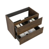 Alice-30W-105,Wall mount cabinet WITHOUT basin, Walnut color, With two drawers, Pre-assembled W1865107123