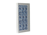 Set of 2 Blue and White Hanging Sculptures, Modern Wall Art Decor, 12.5" x 24.5" W2078130292