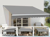 98.4"D x 117"W x 59"H Retractable Awning Grey 79175218