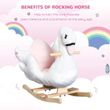 Rocking chair with music, white and pink 47583165