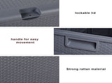 120gal 460L Outdoor Garden Plastic Storage Deck Box Chest Tools Cushions Toys Lockable Seat 41782722