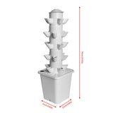 25-pot White Outdoor Indoor Vertical Garden Smart Garden Vertical Garden Planter with Pump and Tank 62447617