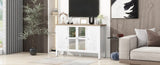 U-Can 47.2'' Retro TV Stand for TVs up to 43 Inches, Entertainment Center Media Console Cabinet with N724P233371K
