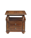 Walnut 2-Drawer End Table B062P209058