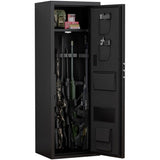 ZNTS Heavey Duty,Large Size 5-8 Gun,Black Gun Cabinet with Electronic Password Keypad Lock,Unassembled W1779P163502