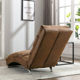 COOLMORE Linen Massage Chaise Lounge Indoor with Remote Control,Ergonomic Electric Massage Long W395P184846